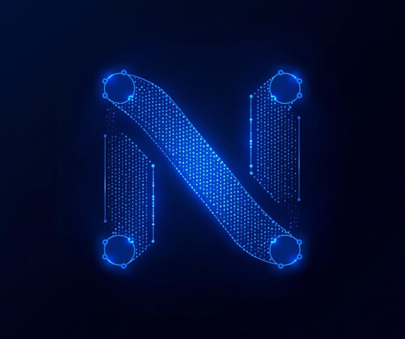 The Nexus — glowing node-graph N mark